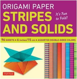 Origami Paper - Stripes and Solids 6" - 96 Sheets /anglais