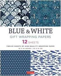 Gift Wrapping Papers Blue & White /anglais