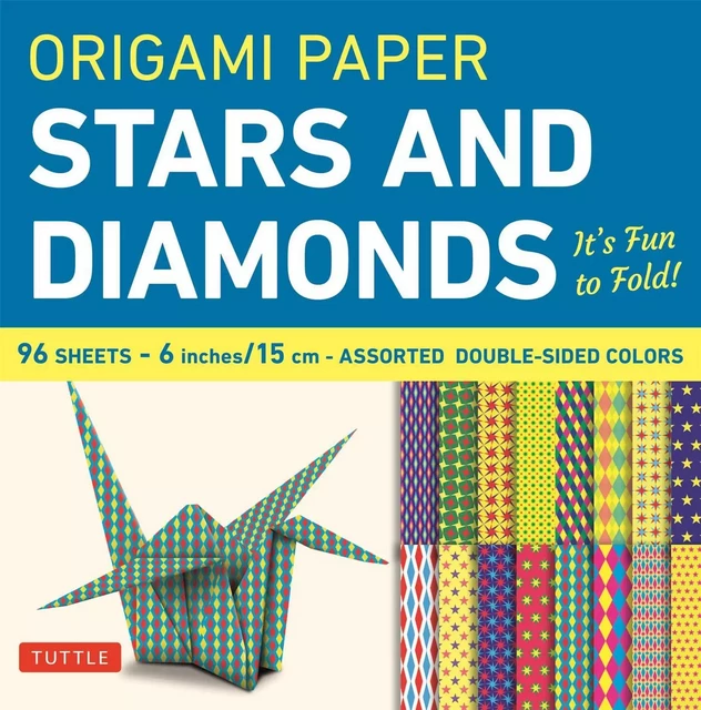 Origami Paper - Stars and Diamonds  Small 6" 96 sheets /anglais -  - TUTTLE