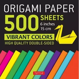 Origami Paper 500 sheets Vibrant Colors 6" (15 cm) /anglais