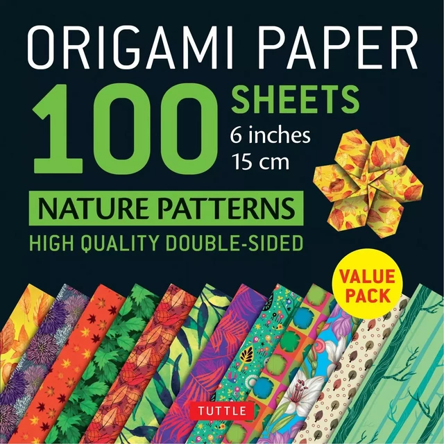 Origami Paper 100 sheets Nature patterns /anglais -  - TUTTLE