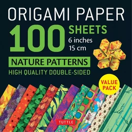 Origami Paper 100 sheets Nature patterns /anglais