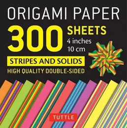 Origami Papers 300 Sheets Stripes and Solids /anglais