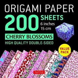 Origami Paper 200 sheets Cherry Blossoms 6" 15 cm /anglais