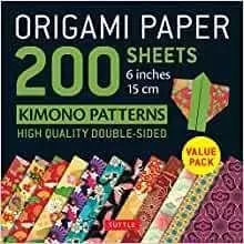 Origami Paper 200 Sheets Kimono Patterns 6" /anglais