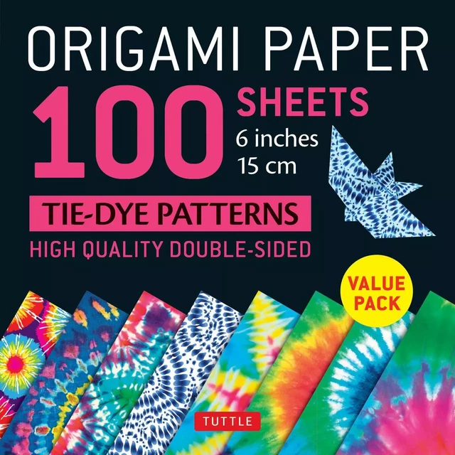 Origami Paper 100 sheets Tie Dye Patterns /anglais -  - TUTTLE