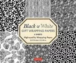 Black & White Gift Wrapping Papers 6 Sheets /anglais