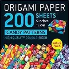 Origami Paper 200 Sheets Candy Patterns 6" /anglais -  - TUTTLE