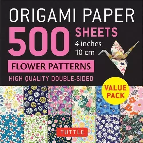 Origami Paper 500 sheets Flower Patterns 4" 10 cm /anglais -  - TUTTLE