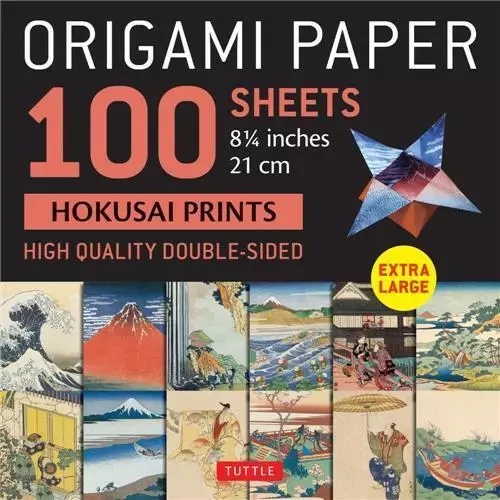 Origami Paper 100 sheets Hokusai Prints 8" 21 cm /anglais -  - TUTTLE