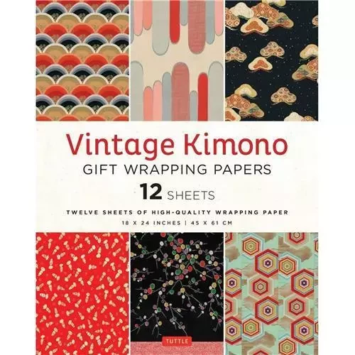 Vintage Kimono Flowers Gift Wrapping Papers - 12 Sheets /anglais -  - TUTTLE