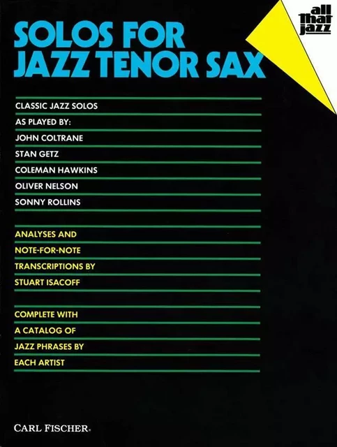 SOLOS FOR JAZZ TENOR SAXOPHONE -  DIVERS AUTEURS - CARL FISCHER