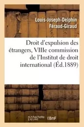 Droit d'expulsion des étrangers, VIIIe commission de l'Institut de droit international