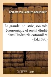 La grande industrie, son rôle économique et social étudié dans l'industrie cotonnière