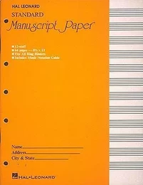 CAHIER DE MUSIQUE - 12 PORTEES, 64 PP. PAPIER BLANC