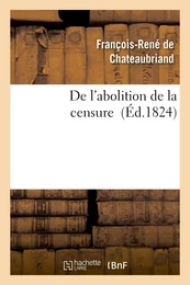 De l'abolition de la censure