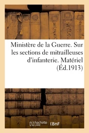 Ministère de la Guerre. Règlement sur les sections de mitrailleuses d'infanterie