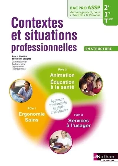 Contextes et situations professionnelles - 2e/1re/Tle Bac Pro ASSP "En structure" élève - Blandine Savignac, Élisabeth Baumeier, Caroline Lavaivre-Charrier, Delphine Marais, Frédérique Meslier - Nathan