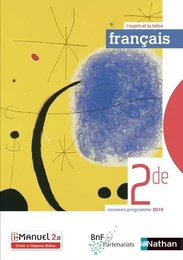 Français 2de (L'esprit et la lettre) Livre + licence élève 2019