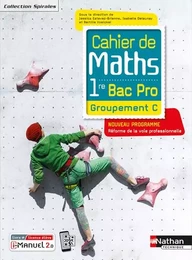 Cahier de maths 1re Bac Pro - Groupement C - (Spirales) - Livre + licence élève - 2020