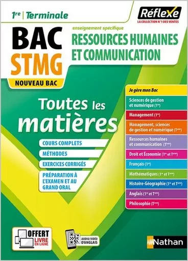 Ressources humaines et communication - 1ère/Term STMG (Toutes les matières - Réflexe N°2) 2020 - Tome 2 - Caroline Bayle, Olivia Lenormand, Patrick Mercati, Emmanuelle Sardain, Gaelle Girault, Xavier Le Ven - Nathan