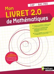 Mon livret 2.0 de mathématiques - CAP/Bac pro - Elève 2021