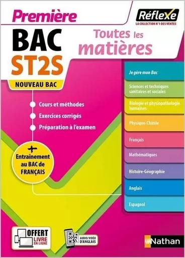 Toutes les matières Bac ST2S Première - Réflexe N° 26 - Jean-Louis Carnat, Claire Delarocque, David Lafolie, Élisabeth Baumeier, Adrien David, Ingrid Fanchon, Catherine Malingue, Severine Vié, Michèle Busnel, David Martin, Solène Mazas-Verhille, Marie Panter, Domitille Riviere, Fabrice Sanchez - Nathan