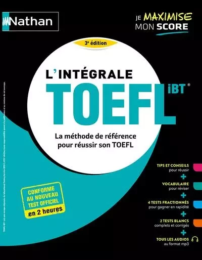 L'intégrale TOEFL - La méthode de référence pour réussir son TOEFL - Serena Murdoch Stern, Paul Evensen - Nathan