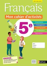 Français- Mon cahier d'activités 5e - 2023