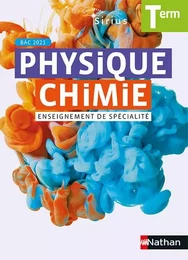 Physique-Chimie Sirius - Terminale - Manuel 2020