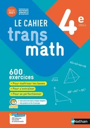 Cahier Transmath 4è - Cahier de l'élève 2021