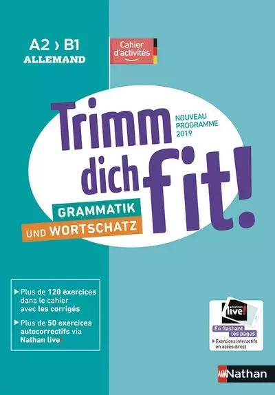 Allemand 2e Cahier de langue - Trimm dich fit ! 2019 - Jean-Pierre Bernardy - Nathan