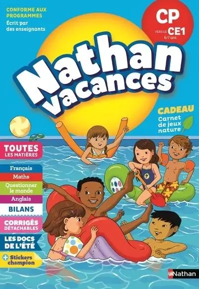 Cahier de Vacances Primaire CP vers CE1 6/7 ans - Véronique Calle, Sandrine Guillore-Chotard, Christian Lamblin, Agnès de Lestrade, Mathieu Rocher - Nathan