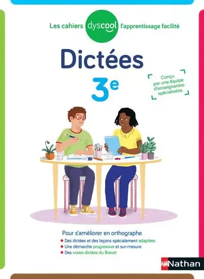 Dictées 3ème - Dyscool - Lise Durand, Christiane Deregnaucourt - Nathan