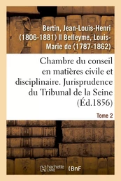 Chambre du conseil en matières civile et disciplinaire. Jurisprudence du Tribunal de la Seine