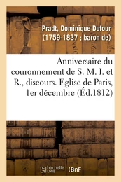 Anniversaire du couronnement de S. M. I. et R., discours