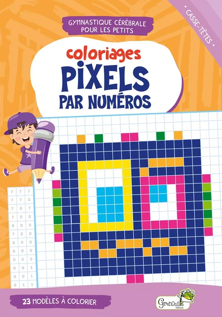 Coloriages pixels par numéros -  Massol isabelle - GRENOUILLE