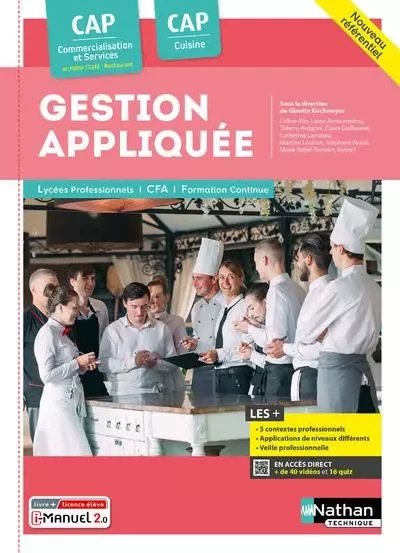 Gestion appliquée CAP Cuisine / CAP CS HCR - 2024 - Pochette - élève - + iManuel - Thierry Arrigoni, Claire Guillaume, Laure Johline, Pierre Paguet, Catherine Landeau, Marie Rebel, Frédéric Robert, Martine Leurion, Céline Alix, Laure Arrieumerlou, Stéphane Nobili - Nathan