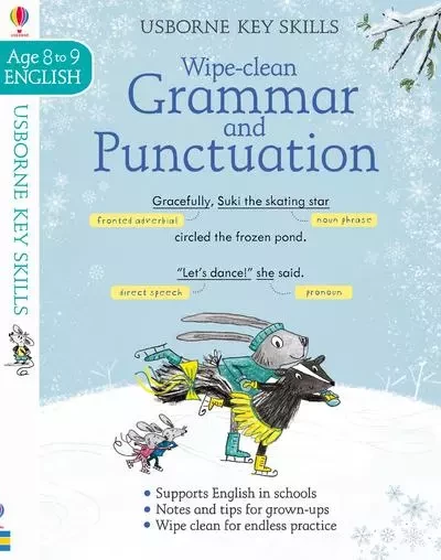 Key Skills Wipe-Clean - Grammar & Punctuation - Age to 8-9 - Jane Bingham - Usborne catalogue anglais