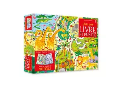 Coffret Au zoo (livre + puzzle de 100 pièces) - Kirsteen Robson - Usborne publishing ltd