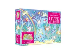 Coffret Les licornes (livre + puzzle de 100 pièces)