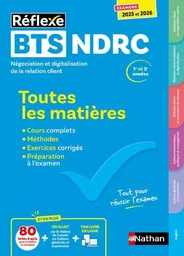 Toutes les matières BTS NDRC Négociation et Digitalisation de la relation client - Réflexe N° 8 2025-2026