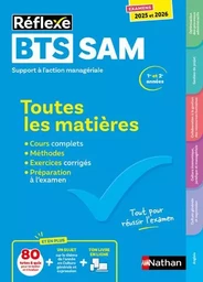 Toutes les matières BTS SAM Support à l'action managériale - Réflexe N° 9 2025-2026