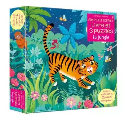 Mon petit coffret Livre et puzzles - La jungle - Sam Taplin - Usborne publishing ltd