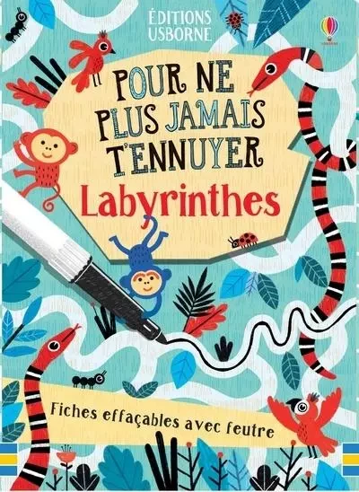 Labyrinthes - Pour ne plus jamais t'ennuyer - Jordan Akpojaro, Lucy Bowman, Lan Cook - Usborne publishing ltd