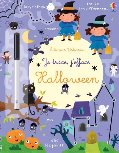 Halloween - Je trace, j'efface - Kirsteen Robson - Usborne publishing ltd