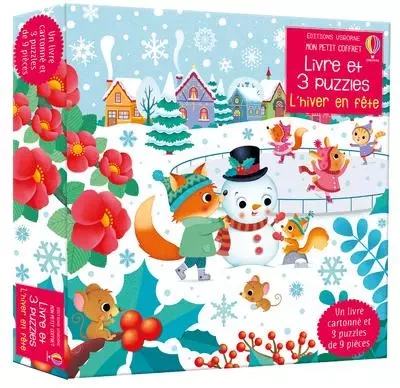 L'hiver en fête - Mon petit coffret Livre et 3 puzzles - Sam Taplin - Usborne publishing ltd