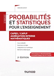 Probabilités et statistiques pour l'enseignement - CAPES, CAPLP, Agrégation