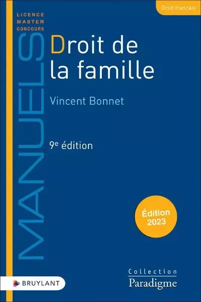 Droit de la famille 9ed - Vincent Bonnet - Lefebvre sarrut belgium