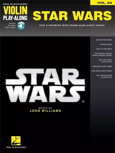 JOHN WILLIAMS : STAR WARS -  RECUEIL + ENREGISTREMENT(S) EN LIGNE - 8 TITRES - VIOLON -  JOHN WILLIAMS - HAL LEONARD